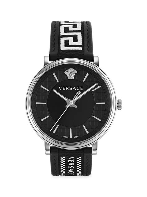 versace v circle greca edition stainless steel watch|Versace V Circle Greca Edition Stainless Steel Watch on SALE.